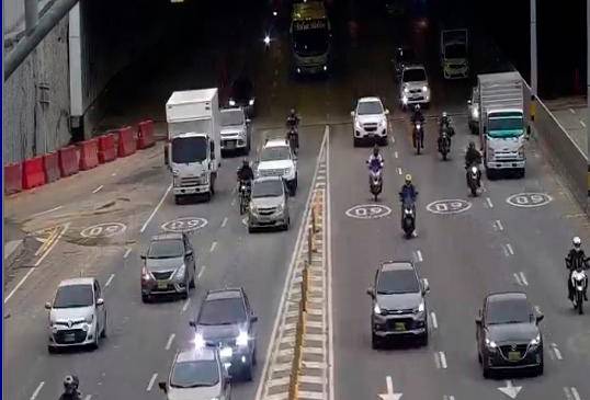 Cinco de los seis carriles con los que cuenta el soterrado ya fueron habilitados. Foto: Cortesía Alcaldía de Medellín