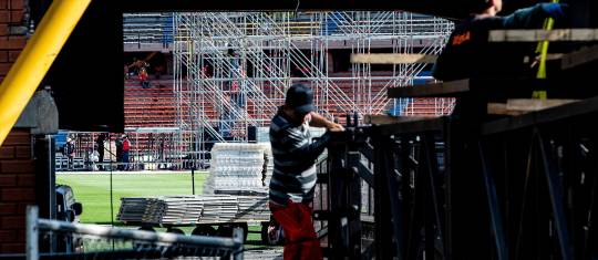 Uno de los montajes que se han hecho en el Atanasio por conciertos en los últimos años. FOTO EL COLOMBIANO