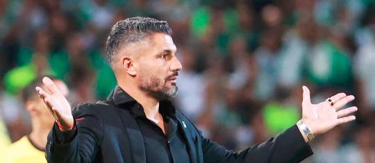 El técnico Javier Gandolfi fue claro en que no va a renunciar al equipo tras quedar eliminado en la Liga Betplay-1. FOTO MANUEL SALDARRIAGA
