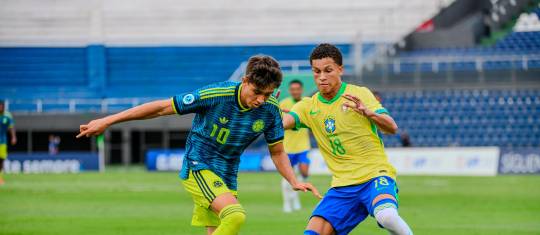 En la imagen aparece Samuel Martínez, una de las figuras de Colombia en este Sudamericano. FOTO FCF