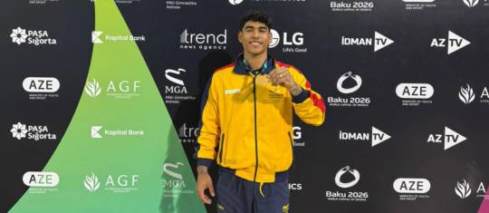 Ángel Barajas consiguió el oro en la prueba de barras paralelas. Foto: suministrada a EL COLOMBIANO