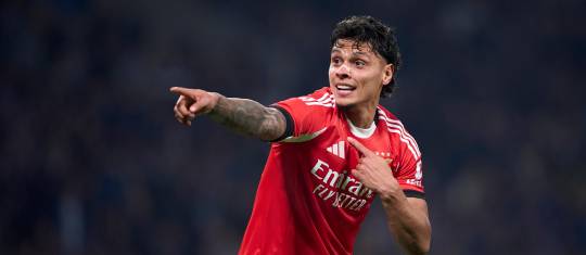 Richard Ríos se encuentra en etapa de recuperación y es duda del Benfica frente al Real Madrid. FOTO : GETTY