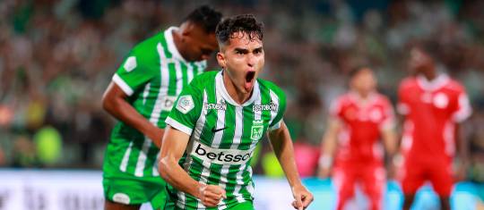 El futbolista Juan Manuel Rengifo suma cinco celebraciones en 23 partidos oficiales disputados con Atlético Nacional. Foto: Manuel Saldarriaga
