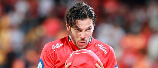 El futbolista argentino Agustín Martegani anotó su primer gol como jugador del Independiente Medellín. FOTO MANUEL SALDARRIAGA