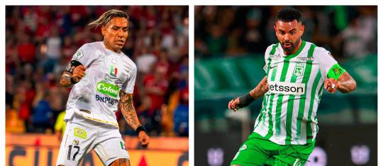 En la imagen aparecen Dayro Moreno y Edwin Cardona, dos referentes de Once Caldas y Nacional en la Liga que inicia este viernes. FOTOS JUAN ANTONIO SÁNCHEZ Y MANUEL SALDARRIAGA