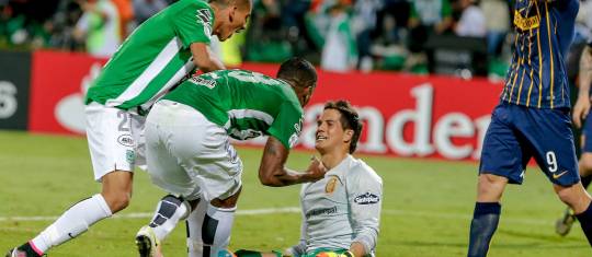 El icónico momento del gol de Orlando Berrío frente a Rosario Central. FOTO JUAN ANTONIO SÁNCHEZ