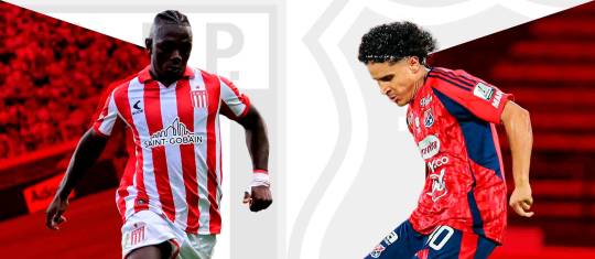 Edwuin Cetré y Daniel Cataño: el primero pasó por el DIM y hoy es figura de Estudiantes; el segundo es un refuerzo del que se espera bastante en esta fase. FOTOS MANUEL SALDARRIAGA Y GETTY