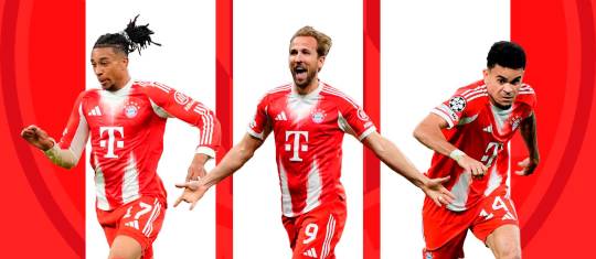  El francés Michael Olise, el inglés Harry Kane y el colombiano Luis Díaz, tripleta de moda en el fútbol mundial. FOTO GETTY