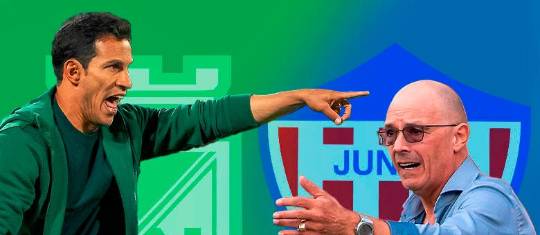 En la imagen aparecen el técnico de Nacional, Diego Arias, y el del Junior, Alfredo Arias. FOTOS JUAN ANTONIO SÁNCHEZ