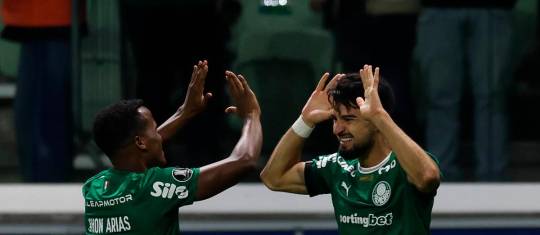Jhon Arias y José Manuel López, dupla de ataque de Palmeiras. FOTO: X PALMEIRAS