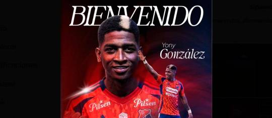 Yony González, delantero que se une al Independiente Medellín, firmó contrato por dos años. FOTO CORTESÍA DIM 