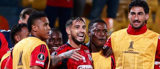 El delantero argentino Francisco Fydriszewski es el goleador del cuadro rojo en la Copa Libertadores. Foto: Manuel Saldarriaga