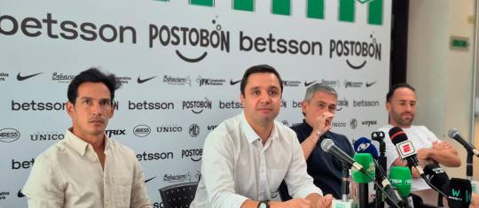 Imágenes de la rueda de prensa que dieron en Nacional. FOTO NACIONAL ES PASIÓN