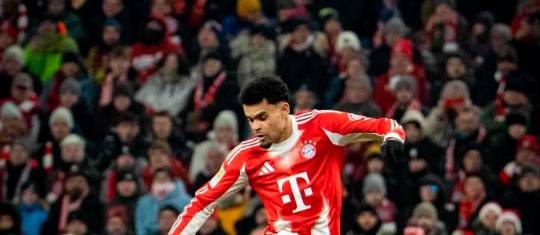 El colombiano volvió a la titular del Bayern Múnich en Champions League, tras dos fechas de ausencia por una suspensión. FOTO TOMADA X@LuisFDiaz19