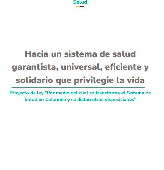 Primera página del archivo, en la que se ve que tiene el logotipo del Ministerio de Salud.