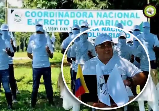 Integrantes de la Coordinadora Nacional Ejército Bolivariano. Foto: tomada de video.