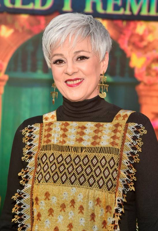 María Cecilia Botero lució un precioso vestido en el que le hizo homenaje a la tradición colombiana. FOTO Alberto E. Rodriguez/Getty Images for Disney