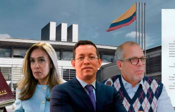 De izquierda a derecha: Viviana León, directora de la Imprenta Nacional; Jaime Berdugo, viceministro del Interior, y Alfredo Saade, jefe de despacho presidencial. FOTOS Colprensa y Presidencia