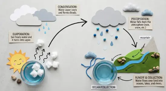 Infografía sobre el ciclo del agua