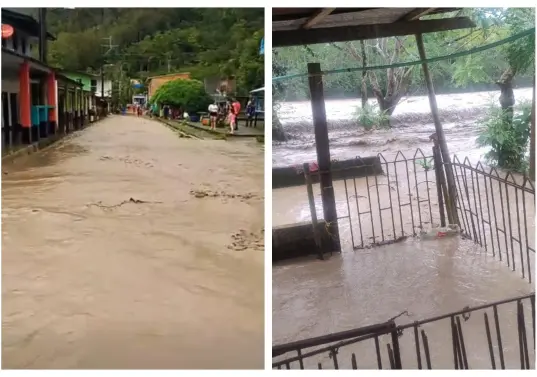 Así se ven las callas y casas del corregimiento San José en el municipio de Apartadó, Urabá antioqueño. Imágenes tomadas de redes sociales. 