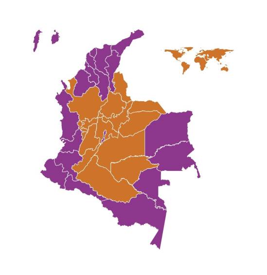 Naranja: Abelardo De la Espriella - Morado: Iván Cepeda