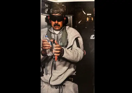 El presidente venezolano, Nicolás Maduro, y su esposa, Cilia Flores, se entregaron sin resistencia a las fuerzas estadounidenses en Caracas. FOTO: CASA BLANCA