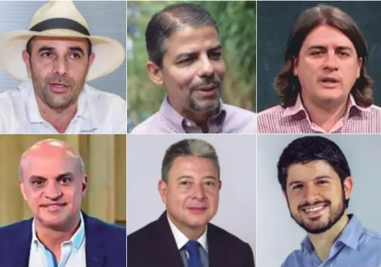 De izquierda a derecha y de arriba y abajo: Andrés Guerra, Luis Guillermo Patiño, Rafael Nanclares, Mauricio Parodi, Nicolás Albeiro Echeverri y Luis Miguel López. FOTOS: Archivo y Cortesía