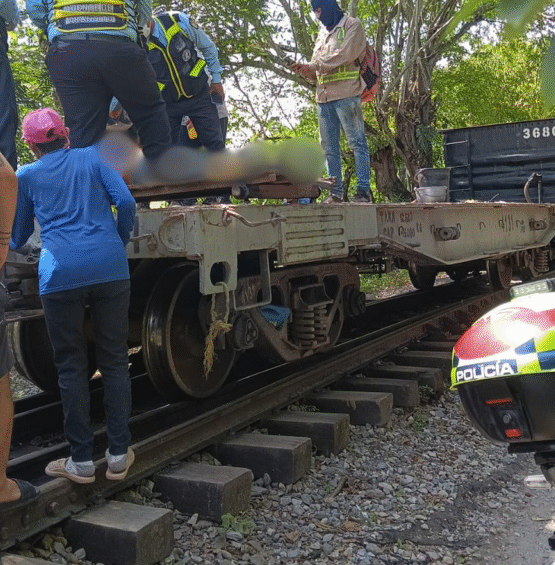 El accidente ocurrió en la línea férrea de los sectores rurales de Puerto Triunfo. Foto: cortesía.
