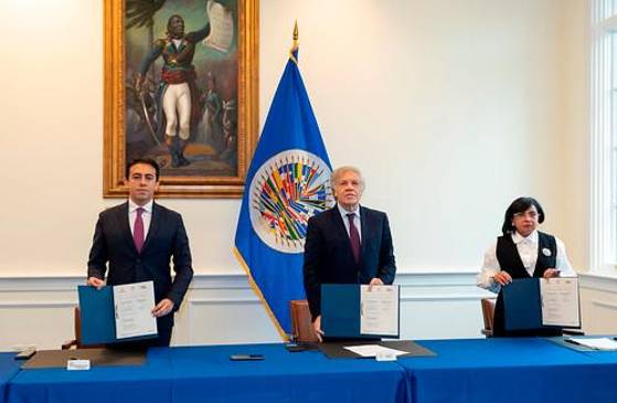 La Organización de Estados Americanos, OEA, tendrá una misión en el país, además brindará cooperación técnica. FOTO TOMADA DE TWITTER @OEA_oficial