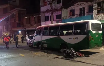 En el hecho estuvieron involucrados un taxi, un bus, una motocicleta y un automóvil. Foto: cortesía. 