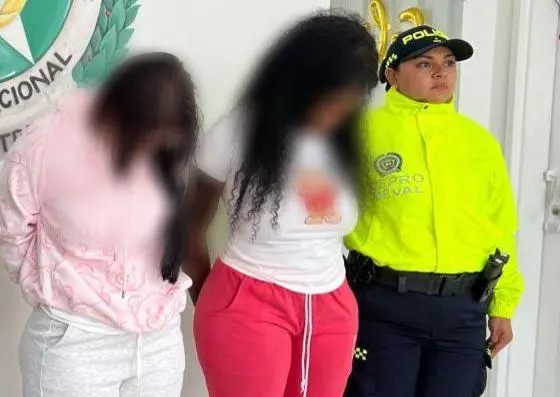 Las dos implicadas son de 34 y 19 años, según precisaron las autoridades. FOTO: Cortesía Policía Meval
