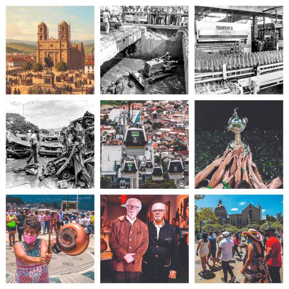 Lo que nació como un tímido poblado bajo yugo español hoy es una de las ciudades más reconocidas en América Latina. FOTOS: ARCHIVO EL COLOMBIANO y generada por IA