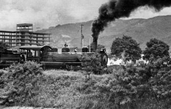 Ferrocarril de Antioquia cruzando parte del centro de la ciudad. FOTO: EL COLOMBIANO