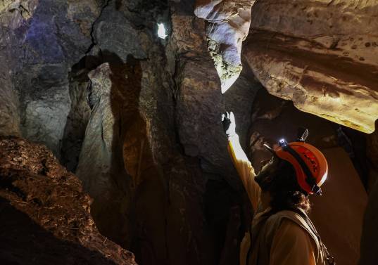 La caverna El Guardián es un sistema kárstico de 70 metros y cuatro niveles articulados en un monolito de mármol. FOTOS ManuelSsaldarriaga 