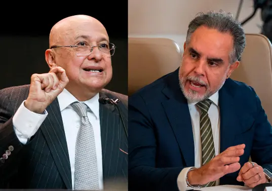 Un chat de ministros dejó en evidencia las diferencias entre el jefe de la cartera de Justicia, Eduardo Montealagre; y el ministro del Interior, Armando Benedetti. FOTOS: Presidencia