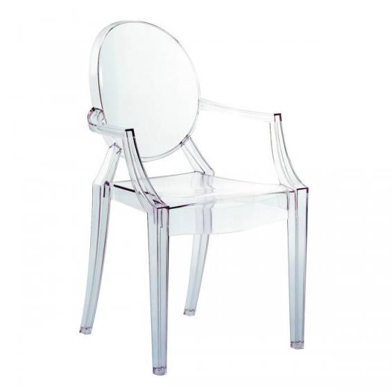 Esta es la silla Louis Ghost creada también por Philippe Starck. FOTO Cortesía