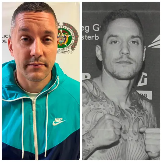 El narcotraficante alemán Marcel Mühlbach, quien fue peleador profesional de artes marciales mixtas. FOTOS: CORTESÍA POLICÍA.