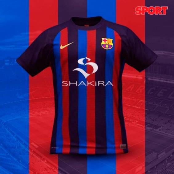 En redes sociales se menciona que está sería la imagen que lleve Barcelona en su próximo juego, un promocional para la colombiana Shakira. FOTO TOMADA TWITTER