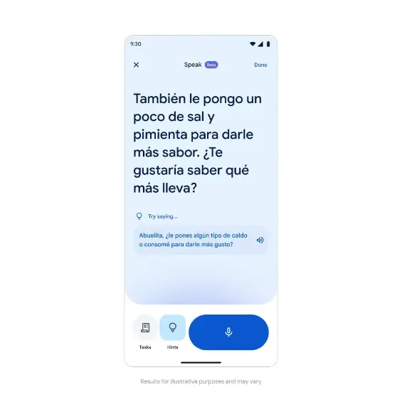 Así funciona la opción de pronunciación con IA en la app. FOTO cortesía