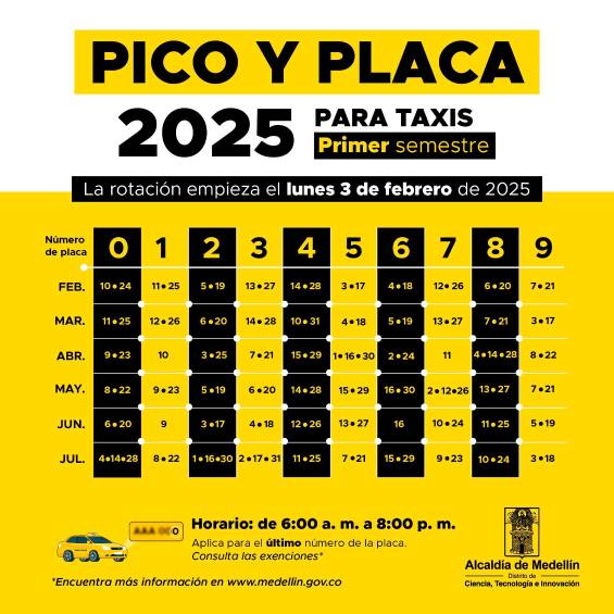 Revise antes de salir: le recordamos el pico y placa que rige este martes en Medellín
