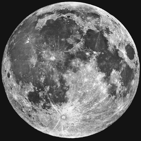 La luna se incluye en el espacio ultraterrestre. Foto: Nasa