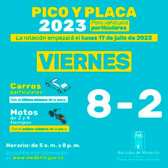 ¡Que no lo reciba diciembre con una multa!: sepa cuál es su pico y placa para este viernes