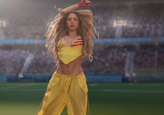 Shakira se convirtió en la reina de los mundiales con las canciones hechas para las copas de Sudáfrica 2010 y Norteamérica 2026. Foto: Captura video Dai dai. 