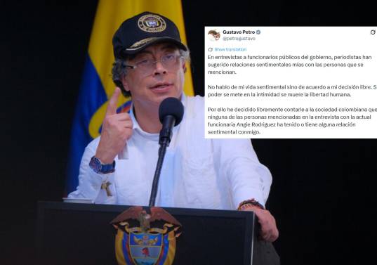 El presidente Gustavo Petro se pronunció sobre la polémica desatada tras una entrevista en la que Angie Rodríguez, actual cabeza del Fondo de Adaptación, presentó fuertes denuncias contra funcionarios de su Gobierno. Foto: Colprensa / redes sociales.