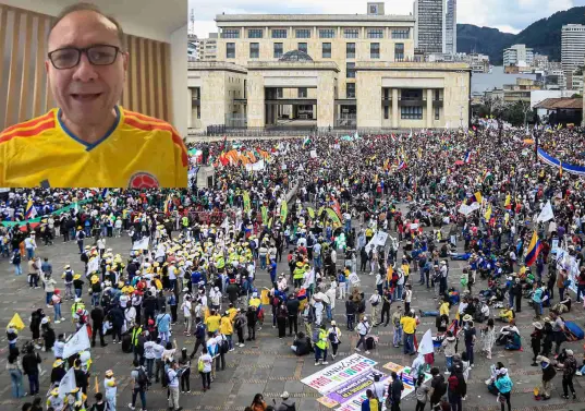 Movilizaciones en Plaza de Bolívar. Foto: Colprensa, imagen de referencia.