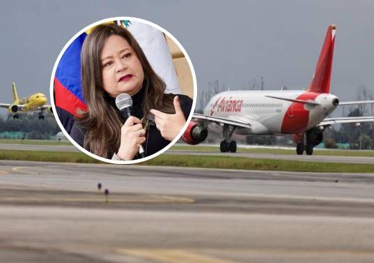 Tras los recientes incidentes en el espacio aéreo colombiano, la ministra María Fernanda Rojas pidió un informe técnico a la Aerocivil. FOTO: Colprensa y MinTransporte