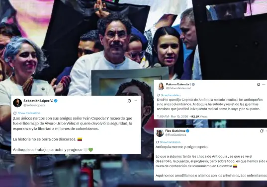 Sus palabras se dieron en medio de un discurso de media hora en el Parque Berrío a inicios de febrero de este año. Volvieron a salir a la luz tras la publicación de su Plan de Gobierno. FOTO<b> MANUEL SALDARRIAGA.</b>