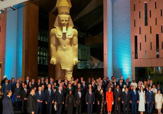 Con la presencia de decenas de invitados se inauguró el Gran Museo Egipcio. FOTO cortesía Presidencia Colombia