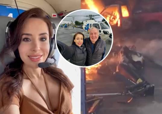 La última cobertura de Eliana Moreno; periodista murió tras caer helicóptero en Los Ángeles. Foto: redes sociales @Dennys_Alerts / @eli_in_the_heli