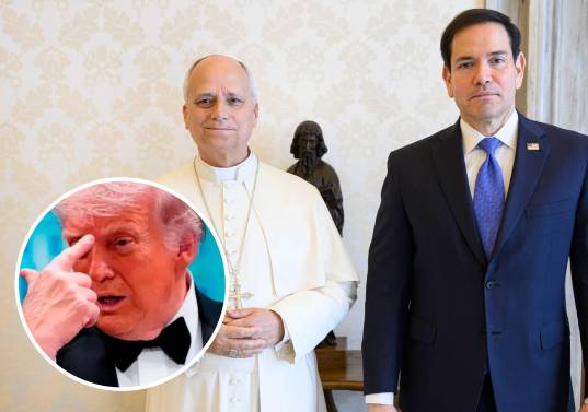 Marco Rubio y Papa León XIV durante su encuentro en el Vaticano. Foto: Vatican Media / Getty